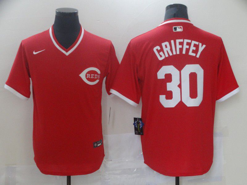 Men Cincinnati Reds 30 Griffey Red Nike 2021 Game MLB Jersey